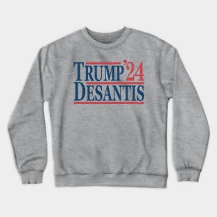 Vintage Donald Trump Ron DeSantis 2024 Crewneck Sweatshirt